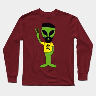 Peace Alien - Hipster Lives In France Long Sleeve T-Shirt